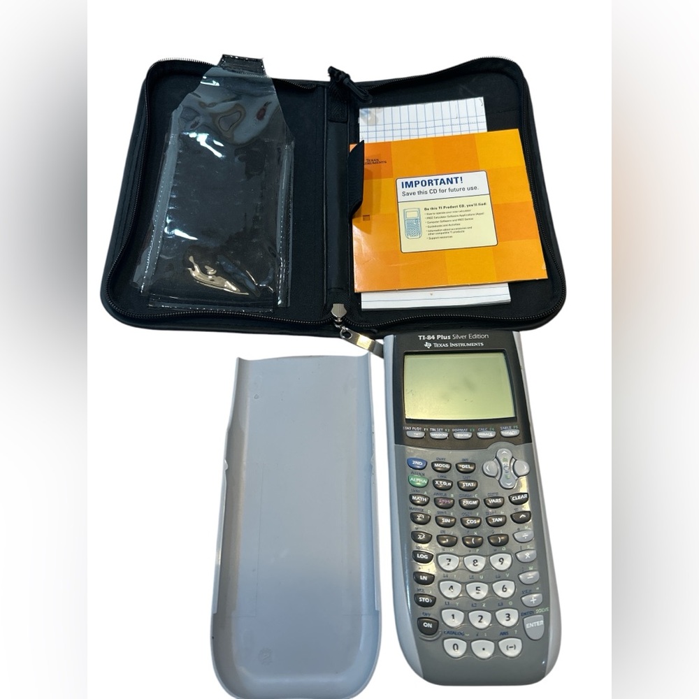 TI-84 Plus Silver Edition Graphing Calculator with case